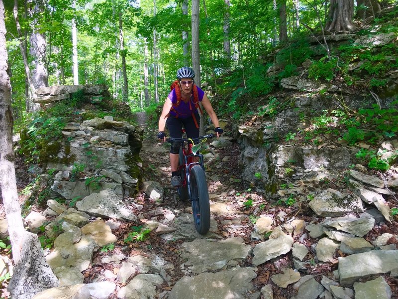 J. bucksaws through one of O'Bannon's many rock piles.