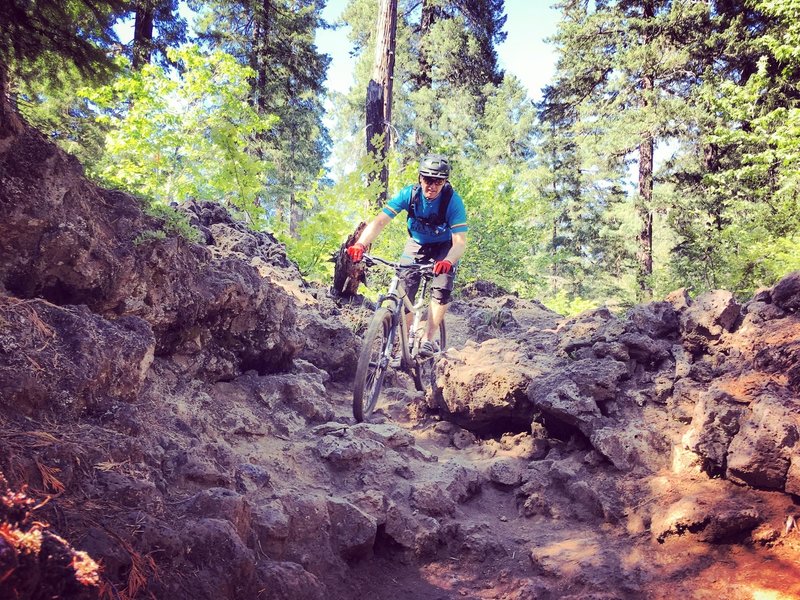 Rocky volcanic fun!  This section requires twenty minutes of focus to get clean.