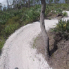 Gravelly pack and sweeping turns on the Hare Trail.