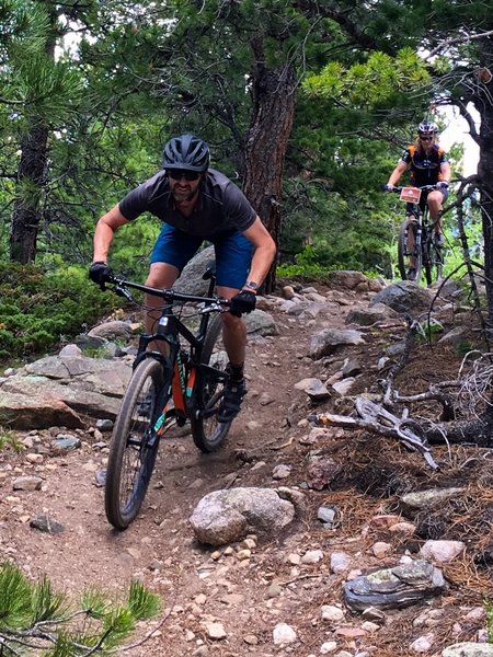 Desending the Lookout trail.