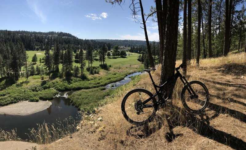 At the bottom of the bluff overlooking Latah Creek