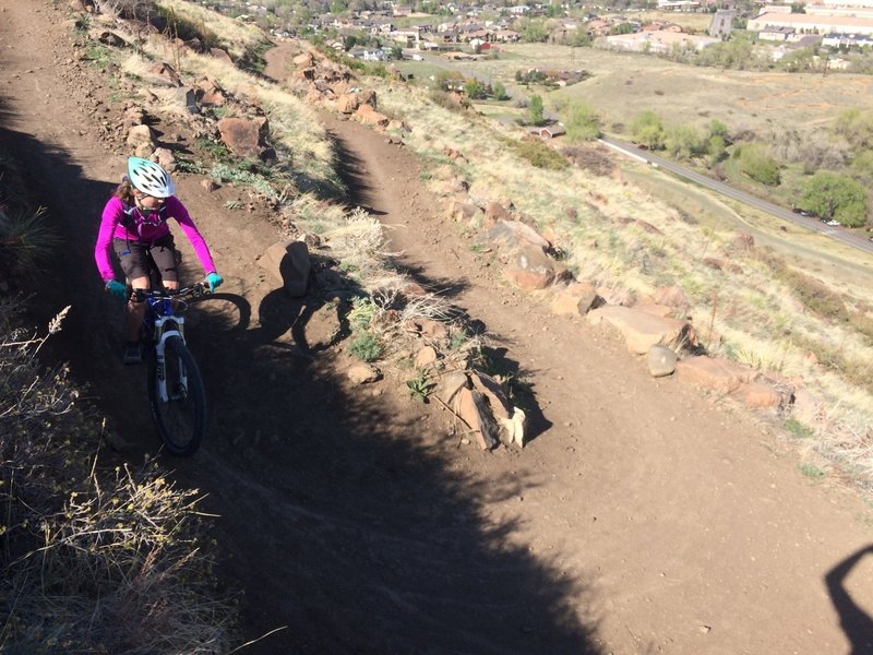 Even on wagon wheels, you can easily cruise the tight switchbacks on North Table.