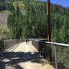 Crossing one of the many trestles! This one is over Hansen Creek.