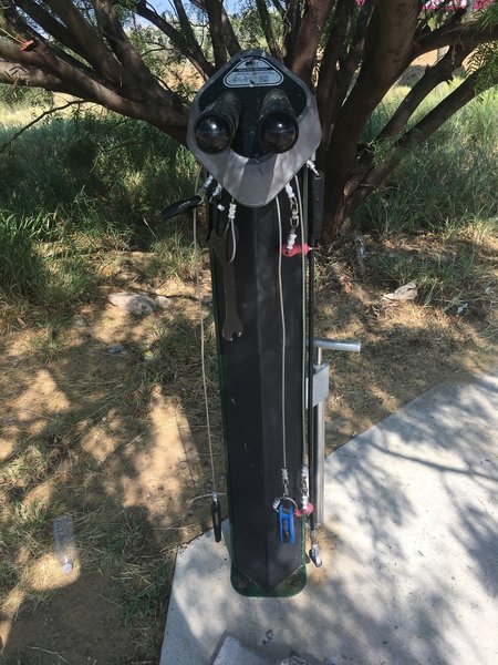 Bike care station at trailhead