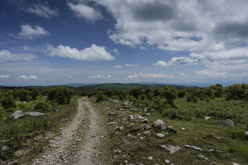 Crest Trail offers awesome vistas of Mount Rogers National Recreation Area and the Blue Ridge Mountains