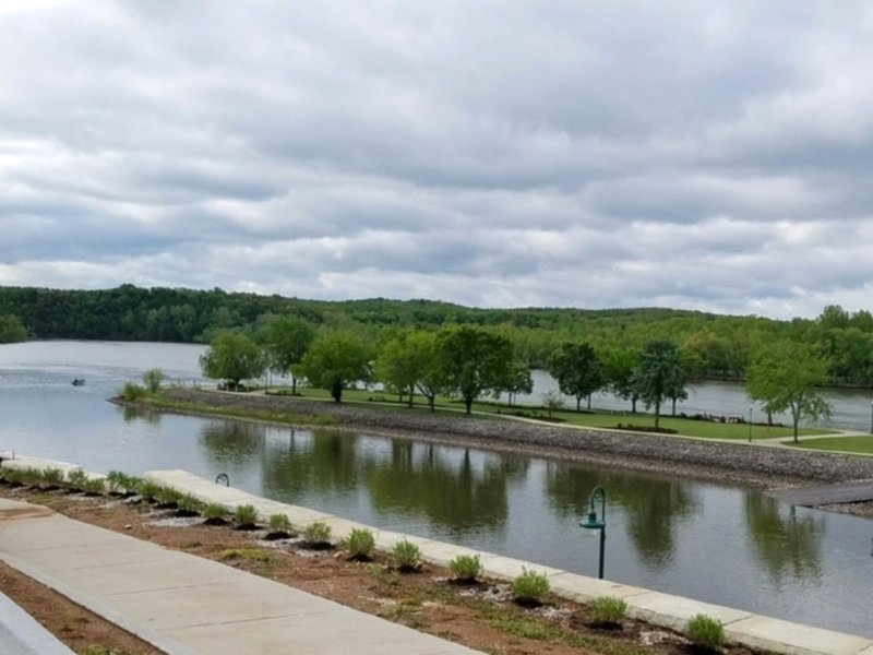 Osage Trail overlooking Drake Harbor and Steamboat Landing