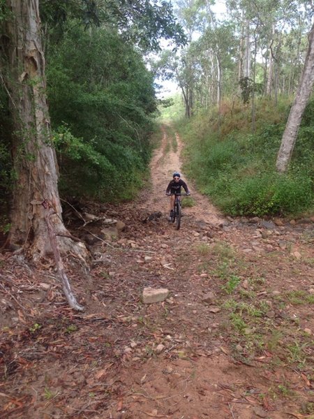 One of many rocky creek crossing which can very tricky when contain water.