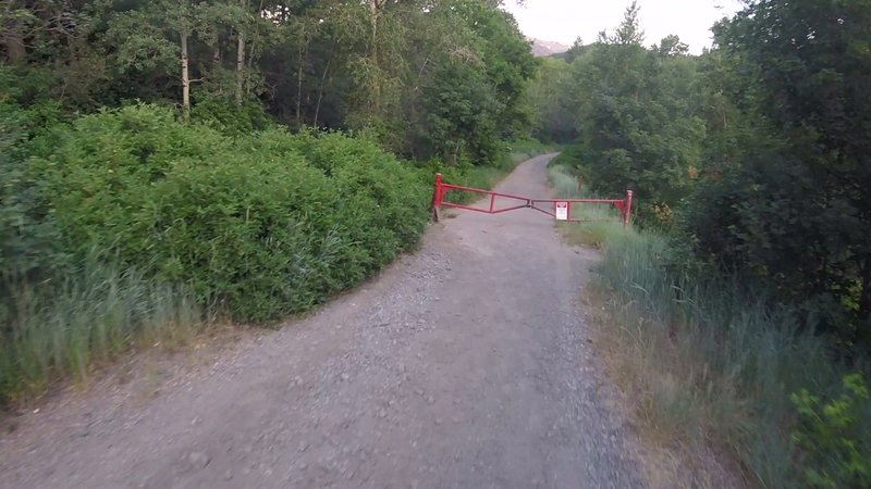 Through the gate and up North Fork River road/trail.