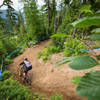 Alicia Leggett works through a gravely corner on Frankenbeans.