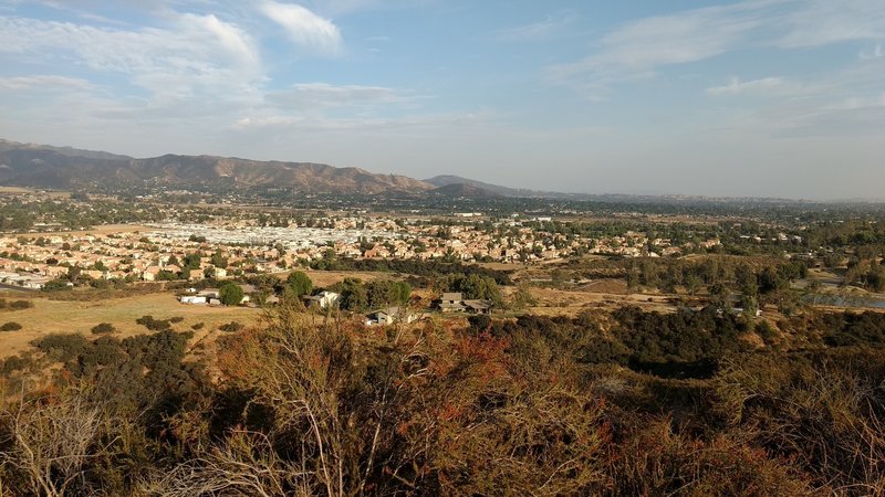 From Grape Street Trail overlooking upper part of Yucaipa Valley