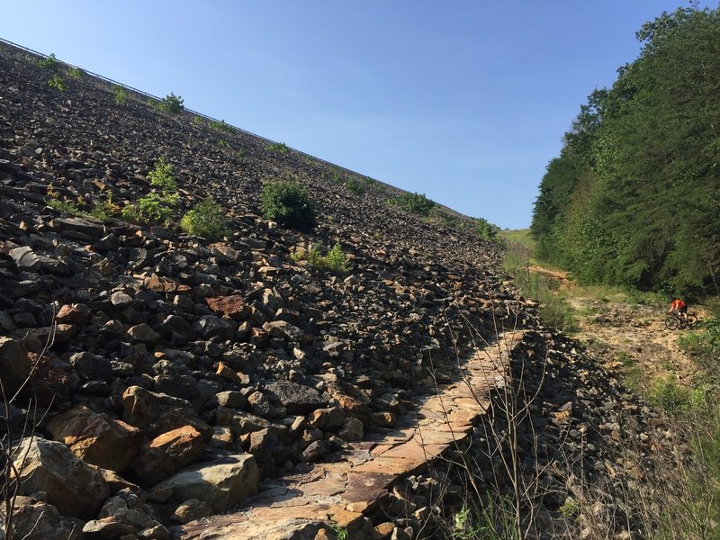 The back side of the levee makes you feel VERY small.