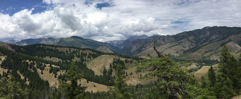 Pano view of the Boulder Mountains.