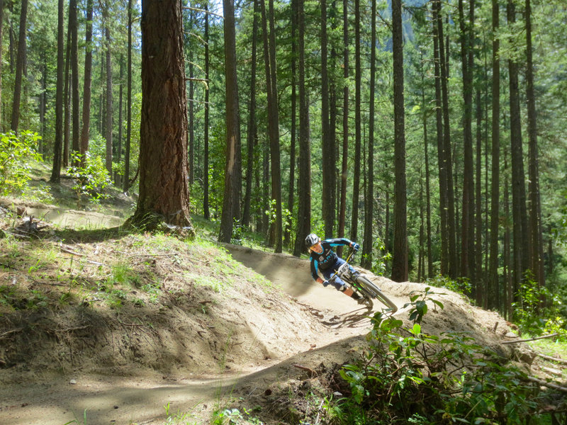 From the 2017 Ashland Spring Thaw Downhill. The winner was a designer of the Jabbewocky trail.