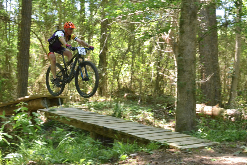 Catching some air during the 2017 Dust N Bones race.