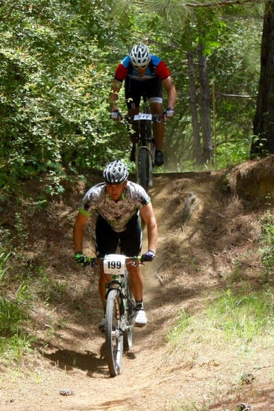 Dropping in the old gravel pit. 2016 Dust N Bones Race