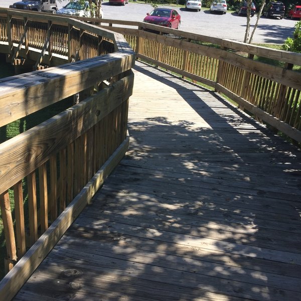 Bridge crossing before heading down the loose gravel section