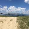 Top of climb looking back at lift and Eagles Nest Wilderness Area