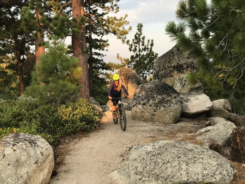 Short climbing section on the Tahoe Rim Trail.