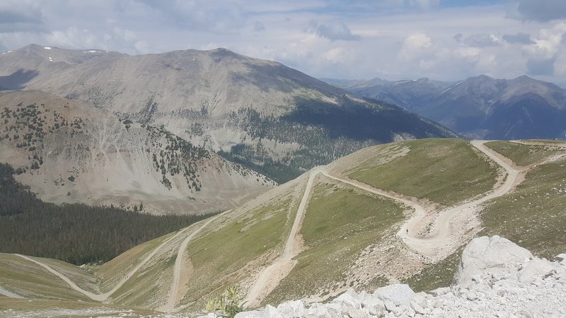 Climbing FS278, approaching 13,000'.  Those switchbacks are actually easier than the road immediately below them.