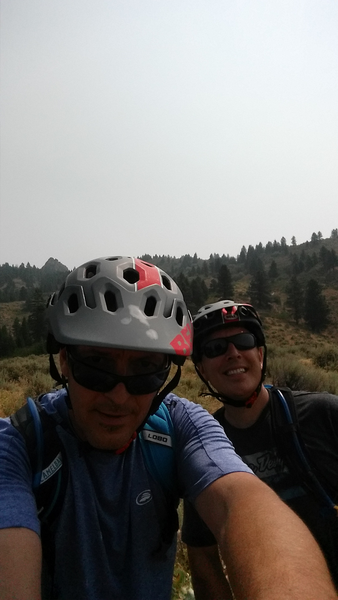 Riding down to Stackrock Ridge.