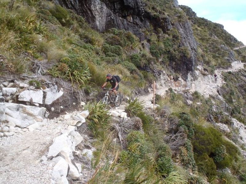 Skirting under the bluffs of Rocky Tor.