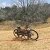 Taking a breather after climbing Old Gorman Road Trail