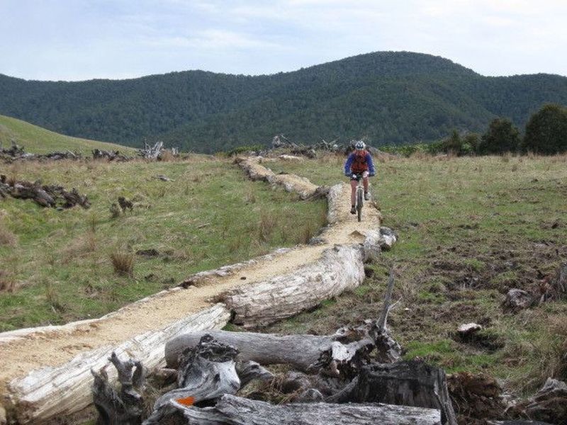 The log ride is a fun feature of the Canaan Loop.