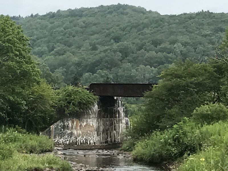 Railroad trestle at the termination of McDonald Way.