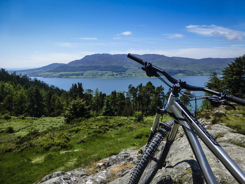 Carlingford Lough: Northern Ireland in the foreground with Ireland proper across the fjord.