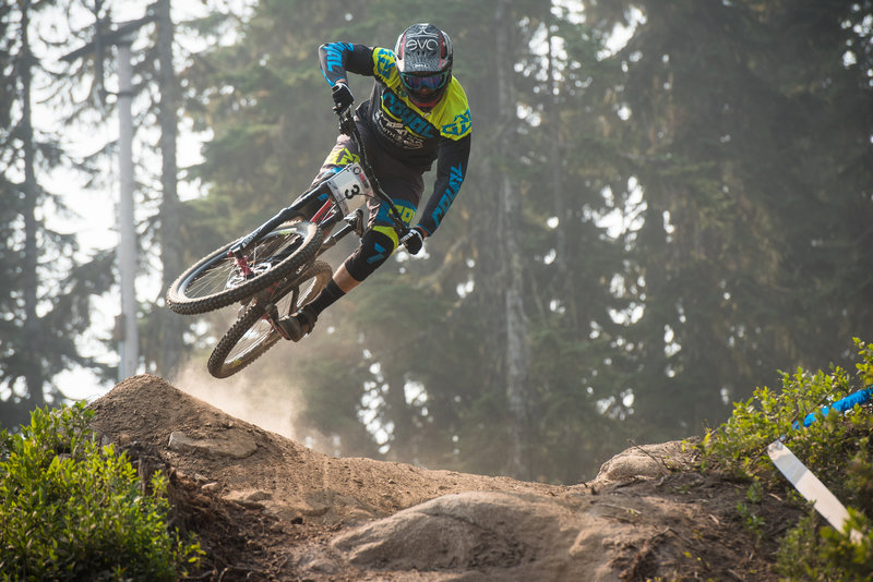 Matt Orlando throws in a bar turn during a morning lap on Berserker.