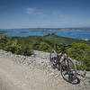 The main coast of Croatia across the Adriatic Sea from the backbone of Pašman Island