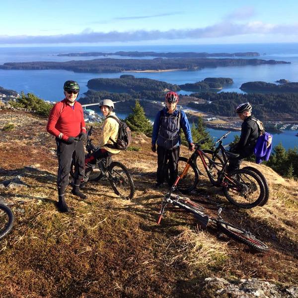 At the top of Kodiak Island's Pillar Mountain late fall