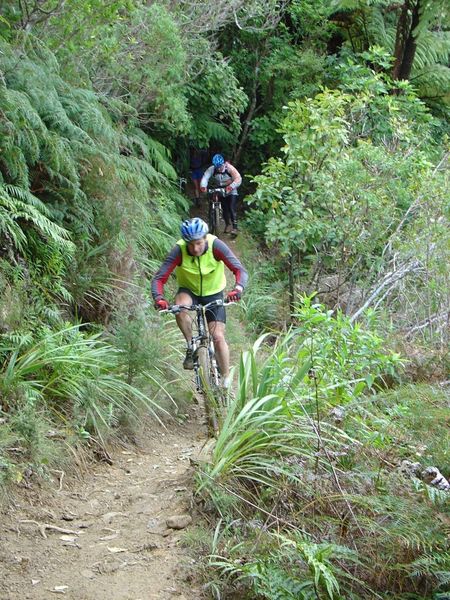 Shredding the track close to the shore, Furneaux Inlet