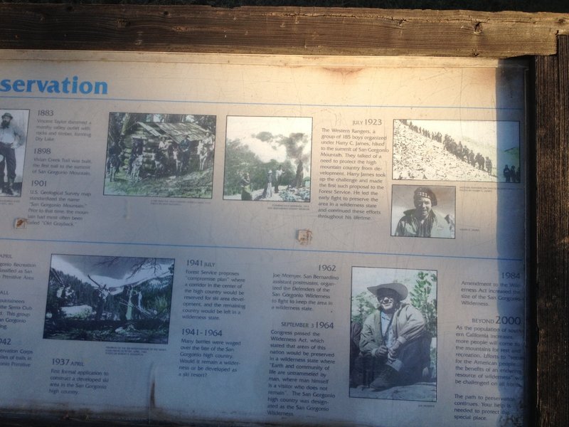 History info located at the top of hiking trail.