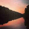 Stryker Lake in the twilight's last gleaming.