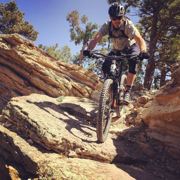 The rocky "S" turn on South Dakota Ridge