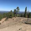 Looking down the ridge from the Therapy overlook