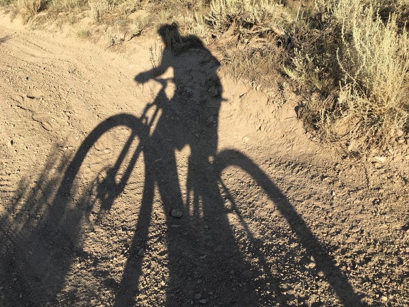 Enjoying the dusty downhill of Hockett Gulch after climbing Elmer's.