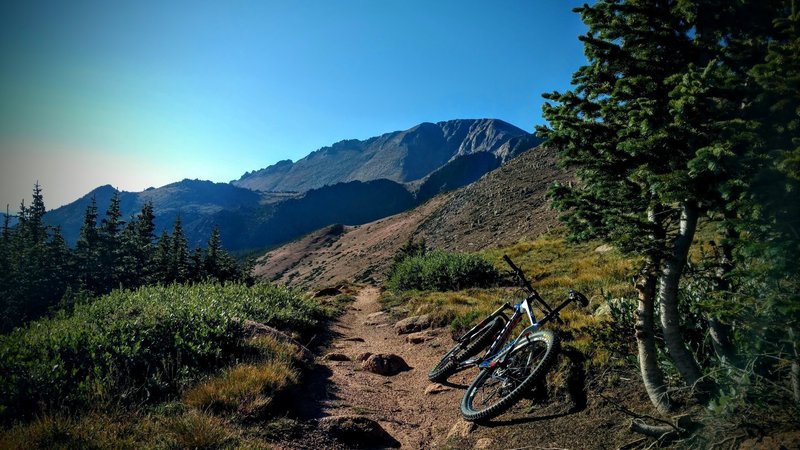 Elk Park Trail stretches out across the face of Pike's Peak.