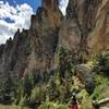 Looking up the amazing rock formations