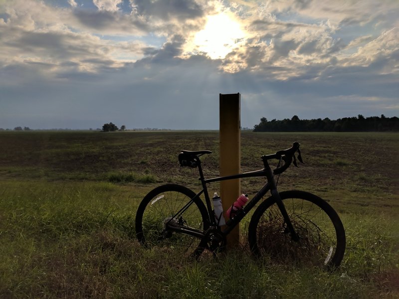 Sunrise breaking through the clouds