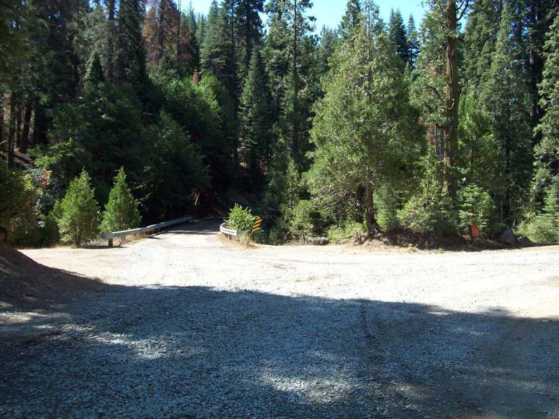 Looking back at the bridge across Beaver Creek from 6N08 and 5N02 intersection. Cow Camp corral is to our backs.