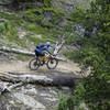 Smooth switchbacks starting the downhill on Marmot Passage.