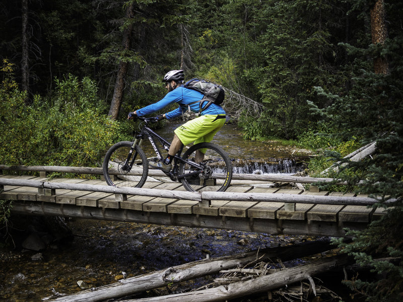 Crossing Middle Fork of the Swan River in style.