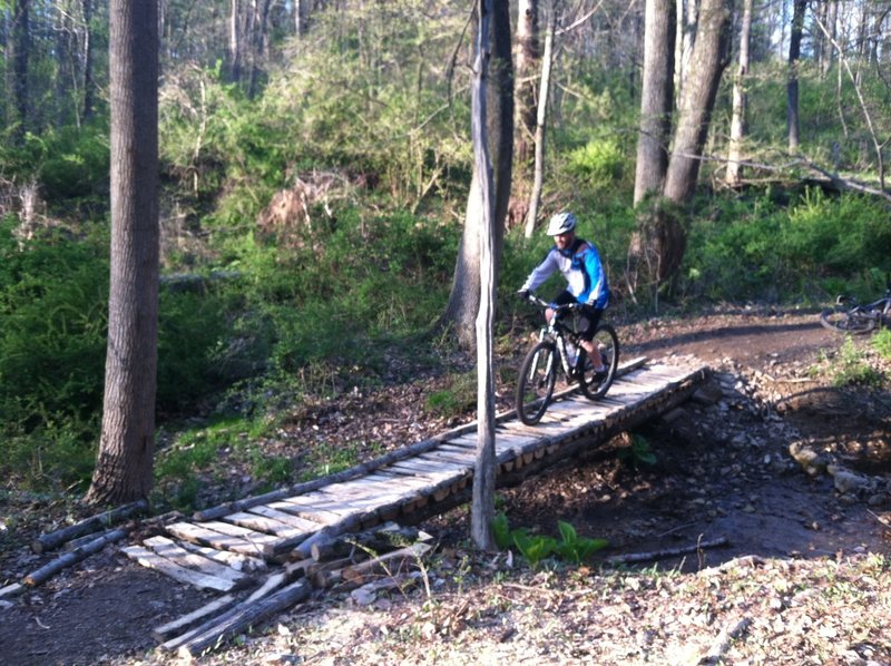 LBM on the old timber bridge.