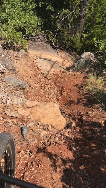 Typical Red Trail treachery at Lake Lawtonka.