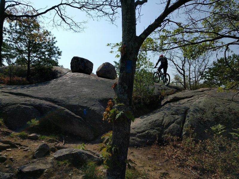 Climbing up to Boston Rock