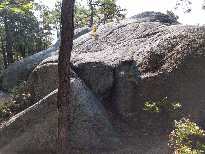 Triangle Rock Drop. You're also welcome to ride up the rock.