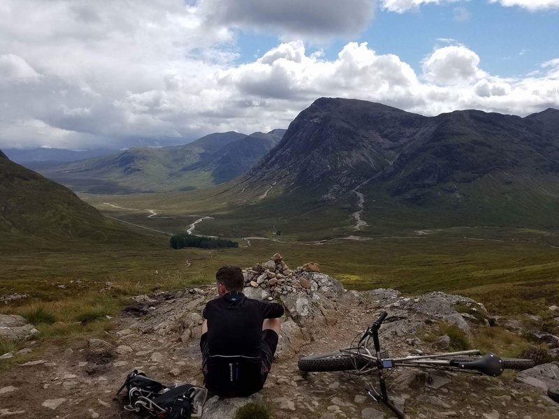 The top of the Devil’s Staircase, looking back down to Glencoe.