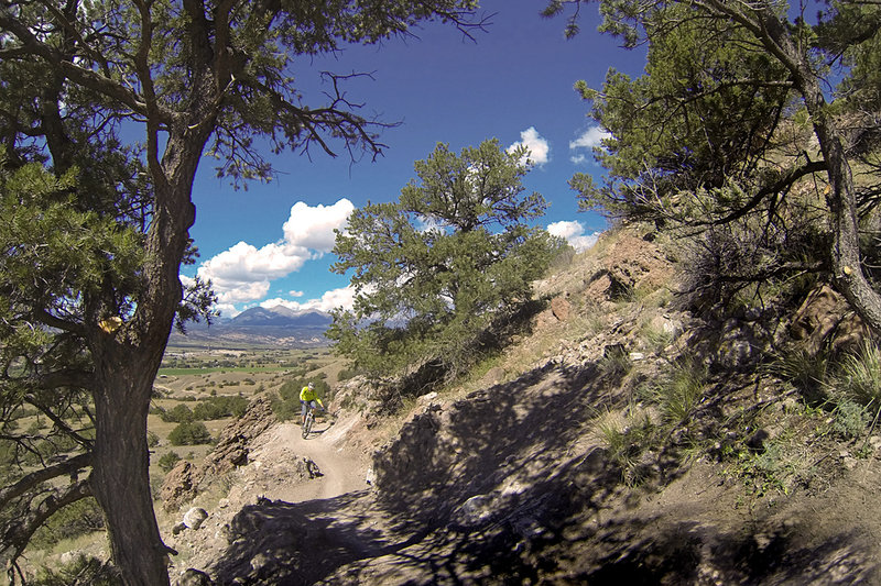 Climbing up the new Rusty Lung trail.